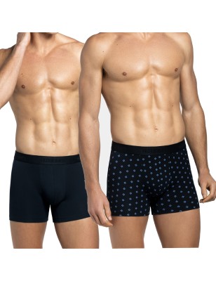 PACK DE DEUX BOXERS BELMOND BLEU MARINE IM1222L09P2 - IMPETUS