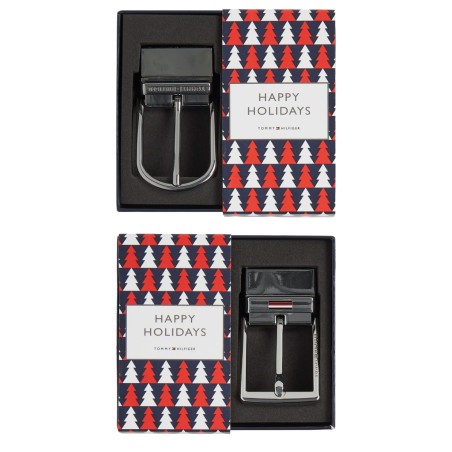 COFFRET CADEAU CEINTURE AJUSTABLE ET REVERSIBLE DOUBLE BUCKLE AM0AM1056  - TOMMY HILFIGER