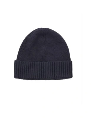 BONNET COTELE ESSENTIAL FLAG BEANNIE BLEU MARINE AM0AM10337 - TOMMY HILFIGER