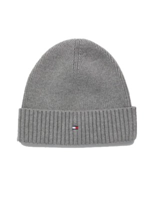 BONNET COTELE ESSENTIAL FLAG BEANNIE GRIS AM0AM10337 - TOMMY HILFIGER