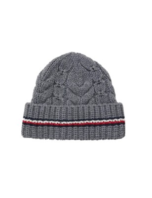 BONNET  PREMIUM COTELE EMBLEMATIQUE GRIS AM0AM10494 - TOMMY HILFIGER