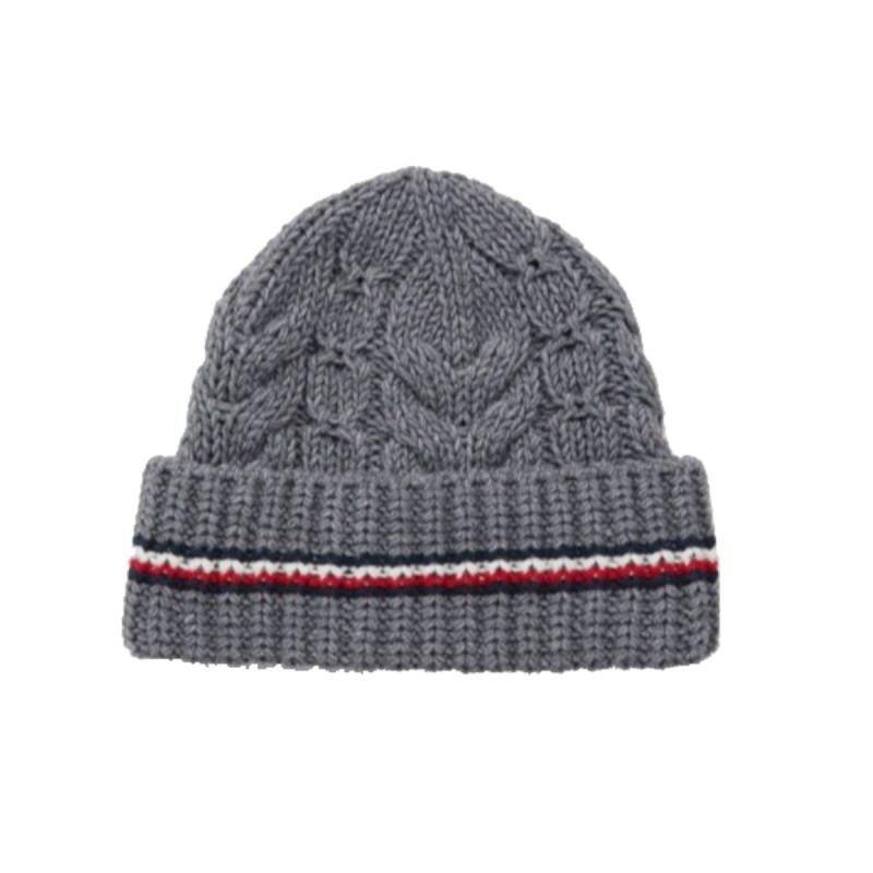BONNET PREMIUM COTELE EMBLEMATIQUE GRIS AM0AM10494 - TOMMY HILFIGER BONNET PREMIUM COTELE EMBLEMATIQUE GRIS AM0AM10494 - TOMMY HILFIGER