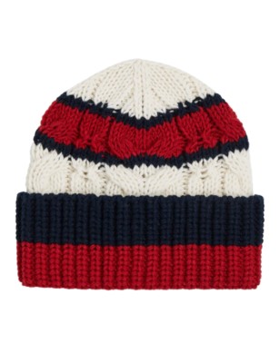 BONNET PREMIUM COTELE ROUGE/BLEU/BLANC AM0AM10494 - TOMMY HILFIGER
