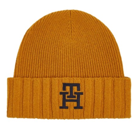 BONNET CÔTELÉ BEANIE ORANGE AM0AM10466 - TOMMY JEANS