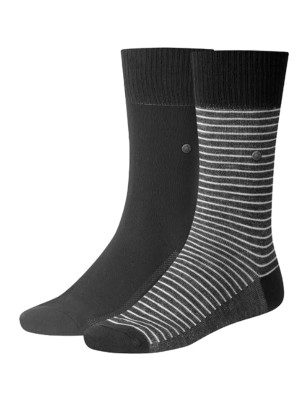 LOT DE 2 CHAUSSETTES A RAYURES DENIM JET BLACK 943006001 - LEVIS