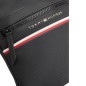 BESACE PLATE STRIPE MINI CROSSOVER NOIR M10298 - TOMMY HILFIGER BESACE PLATE STRIPE MINI CROSSOVER NOIR M10298 - TOMMY HILFIGER