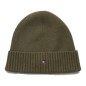 BONNET COTELE ESSENTIAL FLAG BEANNIE KAKI AM0AM10337 - TOMMY HILFIGER BONNET COTELE ESSENTIAL FLAG BEANNIE KAKI AM0AM10337 - TOMMY HILFIGER