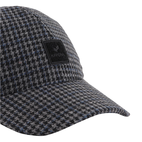 CASQUETTE D'HIVER PIED DE POULE GRIS ET NOIR SLADEM01 - KAPORAL