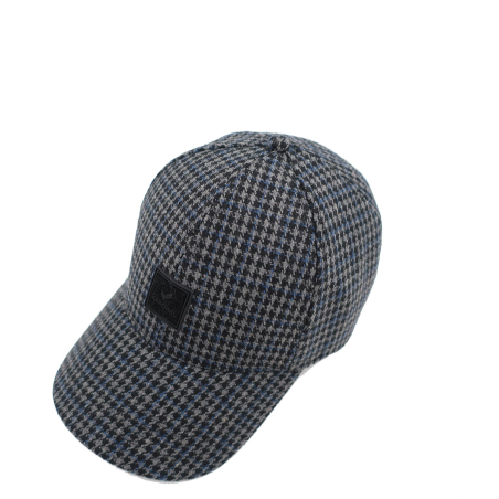 CASQUETTE D'HIVER PIED DE POULE GRIS ET NOIR SLADEM01 - KAPORAL