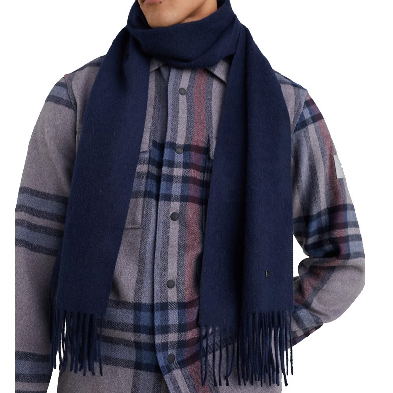 ECHARPE ELEVATED EN CACHEMIRE BLEU MARINE AM0AM10376 - TOMMY HILFIGER ECHARPE ELEVATED EN CACHEMIRE BLEU MARINE AM0AM10376 - TOMMY HILFIGER