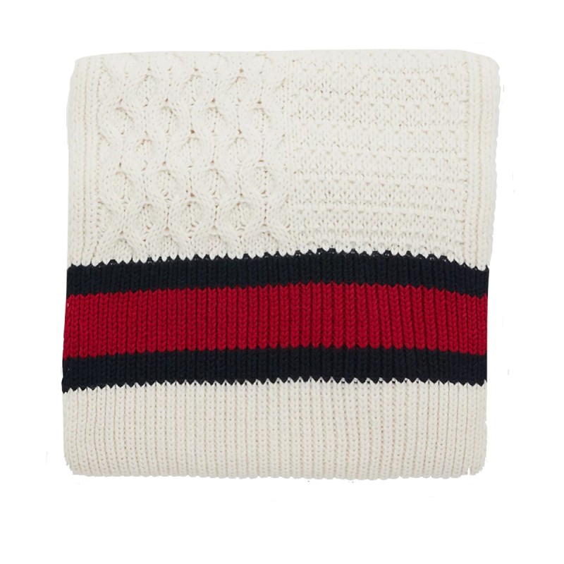 ECHARPE EN MAILLE TORSADEE IVOIRE AM0AM10371 - TOMMY HILFIGER ECHARPE EN MAILLE TORSADEE IVOIRE AM0AM10371 - TOMMY HILFIGER