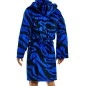 PEIGNOIR TIGER COURT A CAPUCHE BLEU ET NOIR  07351 - MODUS VIVENDI