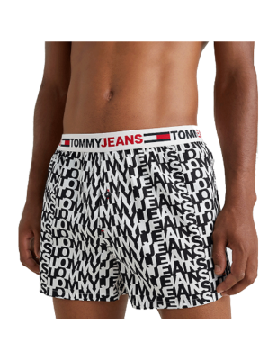 CALECON TISSE A MOTIF BLANC/NOIR UM0UM02406 - TOMMY JEANS