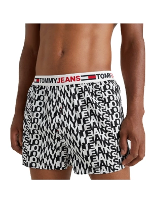 CALECON TISSE A MOTIF BLANC/NOIR UM0UM02406 - TOMMY JEANS