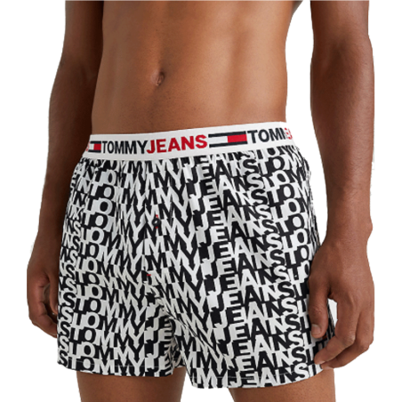 CALECON TISSE A MOTIF BLANC/NOIR UM0UM02406 - TOMMY JEANS