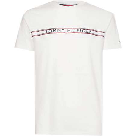 T-SHIRT BLANC A LOGO MANCHES COURTES UM0UM02422 - TOMMY HILFIGER