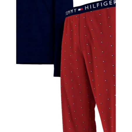 ENSEMBLE PYJAMA JERSEY BLEU MARINE/ ROUGE UM0UM01961 - TOMMY HILFIGER