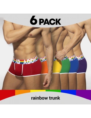 PACK DE 6 BOXERS COULEURS ARC EN CIEL AD1143P - ADDICTED