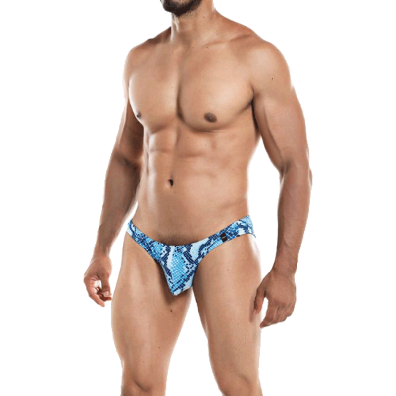 BIKINI A MOTIF SERPENT BLEU PROVOCATIVE C4M01- CUT4MEN