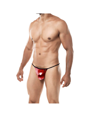 STRING FICELLE ROUGE BRILLANT PROVOCATIVE C4M02- CUT4MEN