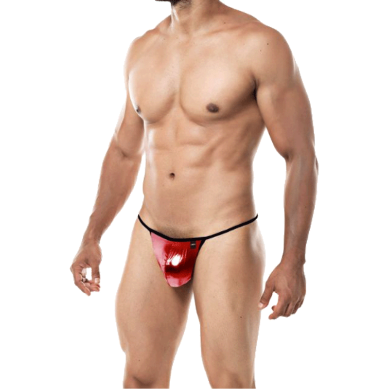 STRING FICELLE ROUGE BRILLANT PROVOCATIVE C4M02- CUT4MEN