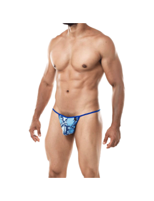 STRING FICELLE BLEU A MOTIF SERPENT PROVOCATIVE C4M02- CUT4MEN