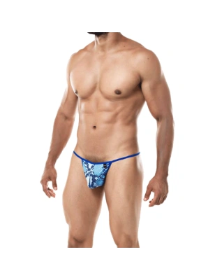 STRING FICELLE BLEU A MOTIF SERPENT PROVOCATIVE C4M02- CUT4MEN