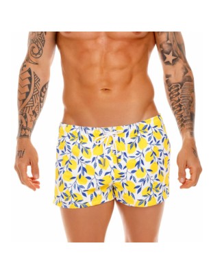 MINI SHORT DE BAIN LEMONS BLANC/JAUNE 1684 - JOR
