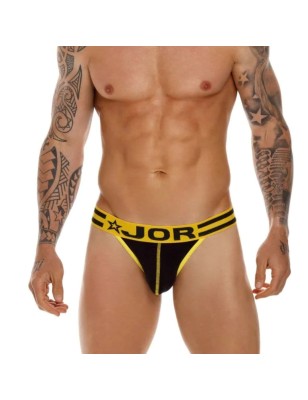 JOCK STRAP VARSITY JAUNE ET NOIR 1614 - JOR