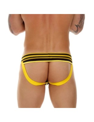 JOCK STRAP VARSITY JAUNE ET NOIR 1614 - JOR