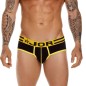 SLIP VARSITY JAUNE ET NOIR 1613 - JOR