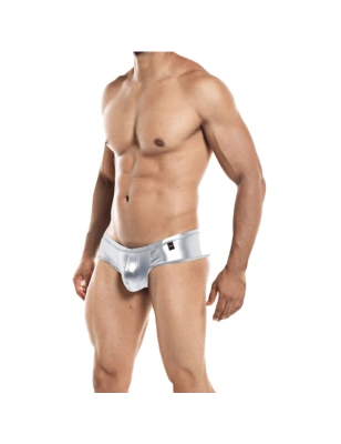 BIKINI BRESILIEN ARGENT BRILLANT PROVOCATIVE  C4M05- CUT4MEN