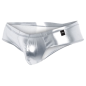 BIKINI BRESILIEN ARGENT BRILLANT PROVOCATIVE  C4M05- CUT4MEN