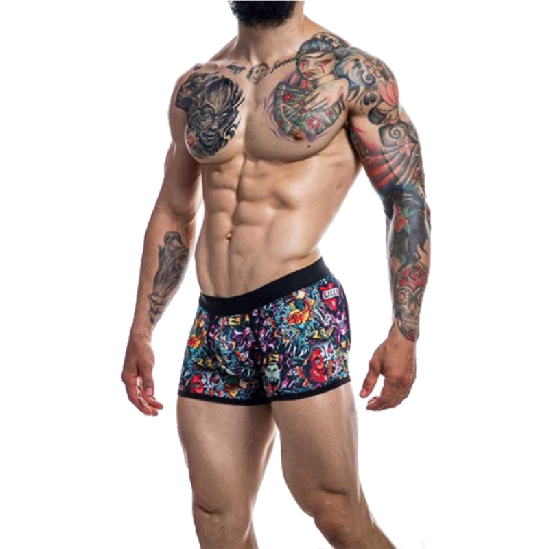 BOXER BOTTOMLESS TATTOO PROVOCATIVE  C4M08- CUT4MEN