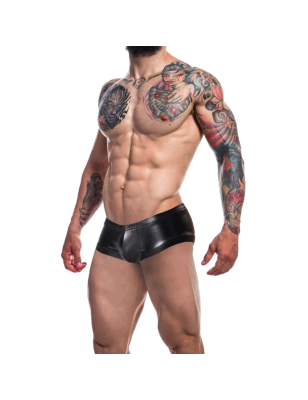 SHORTY NOIR LEATHERETTE RENAISSANCE  C4M10- CUT4MEN