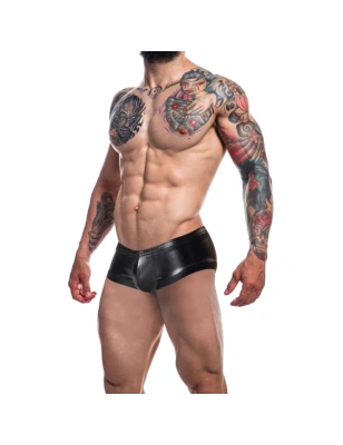 SHORTY NOIR LEATHERETTE RENAISSANCE  C4M10- CUT4MEN