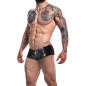 SHORTY NOIR LEATHERETTE RENAISSANCE  C4M10- CUT4MEN