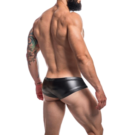 SHORTY NOIR LEATHERETTE RENAISSANCE  C4M10- CUT4MEN