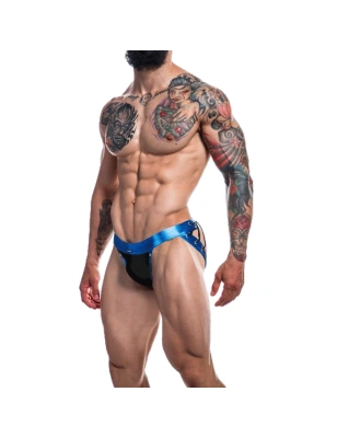 JOCKSTRAP DESIR BLEU LEATHERETTE RENAISSANCE  C4M14- CUT4MEN