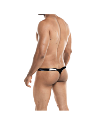 TANGA PUSH UP NOIR BRILLANT PROVOCATIVE  C4MPE02- CUT4MEN