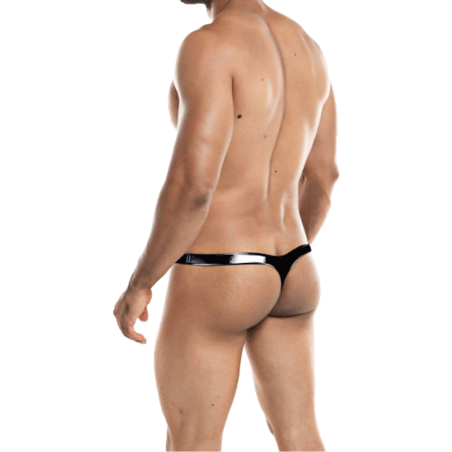 TANGA PUSH UP NOIR BRILLANT PROVOCATIVE  C4MPE02- CUT4MEN