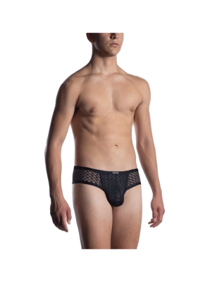 SLIP CHEEKY BRIEF DENTELLE NOIR M2053 - MANSTORE