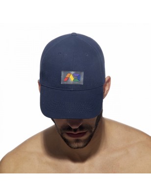 CASQUETTE BLEU MARINE LOGO ARC EN CIEL AD1118 - ADDICTED