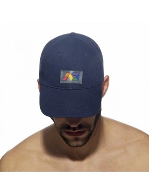 CASQUETTE BLEU MARINE LOGO ARC EN CIEL AD1118 - ADDICTED