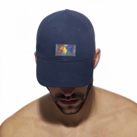 CASQUETTE BLEU MARINE LOGO ARC EN CIEL AD1118 - ADDICTED