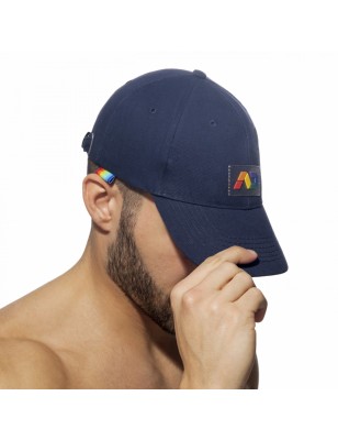 CASQUETTE BLEU MARINE LOGO ARC EN CIEL AD1118 - ADDICTED