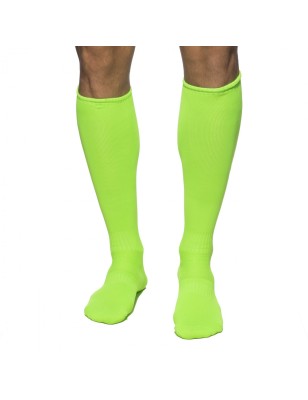 CHAUSSETTES TRES HAUTES VERT FLUO AD1155 - ADDICTED