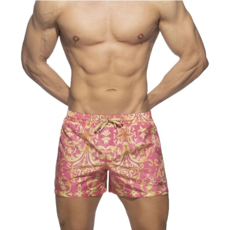 SHORT DE BAIN VERSAILLES ROSE ADS205 - ADDICTED