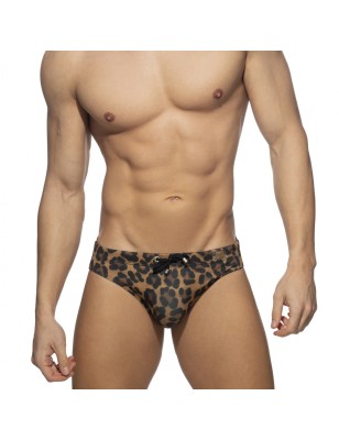 SLIP DE BAIN LEOPARD MARRON ADS314 - ADDICTED