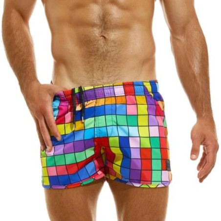 SHORT DE BAIN COURT INCLUSIVE MULTICOLORE BS2332 - MODUS VIVENDI